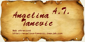 Angelina Tanević vizit kartica